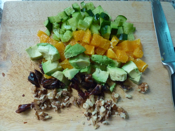 orange date &amp; walnut salad ingredients